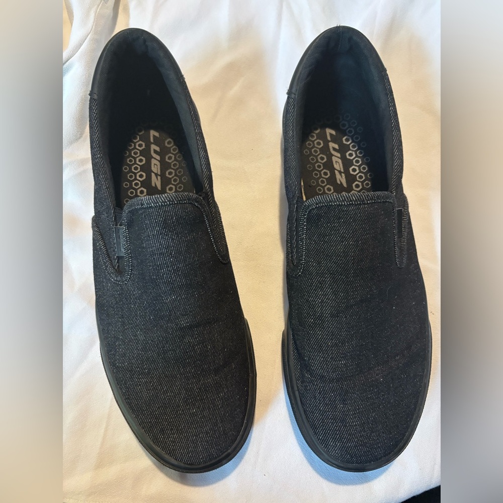 Lugz black denim loafer